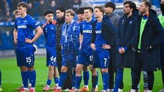 Enttäuschte Spieler des Karlsruher SC
