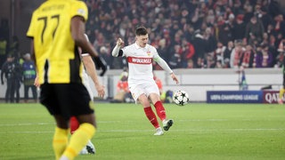 Angelo Stiller (VfB Stuttgart) gegen Young Boys Bern.