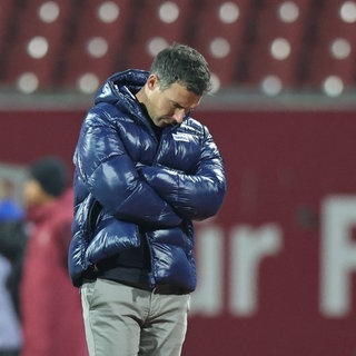 KSC-Trainer Christian Eichner hat beim 1. FC Nürnberg eine diletantische KSC-Abehr gesehen.