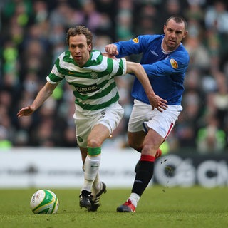 Andreas Hinkel bei Derby zwischen Celtic Glasgow und Glasgow Rangers im Jahr 2010