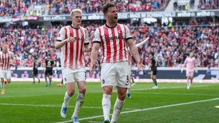 Lucas Höler (SC Freiburg) bejubelt sein Tor gegen den FC Bayern München.