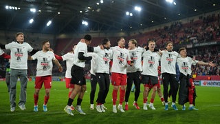 Der SC Freiburg feiert den Einzug ins Europa-League-Finale