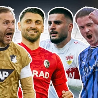Der SC Freiburg, die TSG Hoffenheim, der VfB Stuttgart und der 1. FC Heidenheim in der Bundesliga