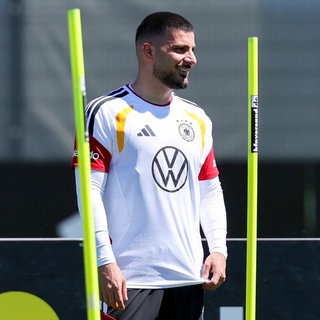 Deniz Undav beim Training der deutschen Fußballnationalmannschaft