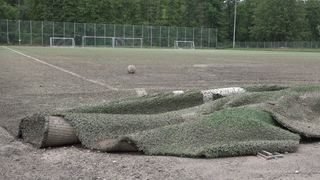 Hochwasser: Sportplätze wie dieser sind komplett zerstört