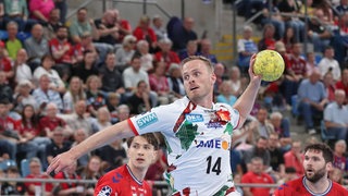 Omar Ingi Magnusson trifft für Magdeburg gegen Bietigheim