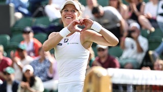 Laura Siegemund freut sich über ihren Viertelfinal-Einzug in Wimbledon