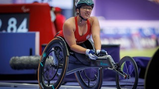 Merle Menje im Vorlauf 1500 Meter bei den Paralympics 2024 in Paris.