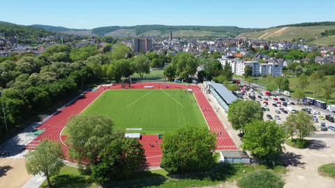 Die neue Leichtathletik-Anlage im Apollinarisstadion in Bad Neuenahr-Ahrweiler