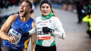 Speerwerfer Johannes Vetter (l.) und Hindernis-Läuferin Gesa Krause