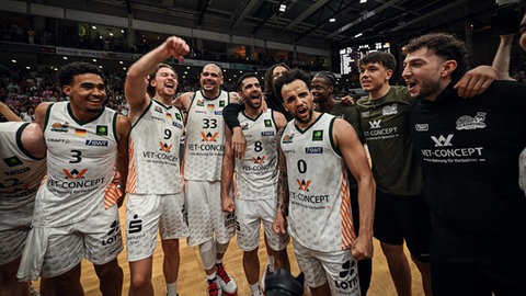 Spieler der Gladiators Trier jubeln