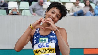 Malaika Mihambo bei den Deutschen Meisterschaften in Dresden