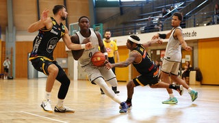 Die MHP Riesen Ludwigsburg im Testpsiel gegen Bozic Estriche Knights Kirchheim