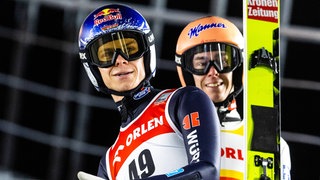 Die Skispringer Andreas Wellinger und Stefan Kraft