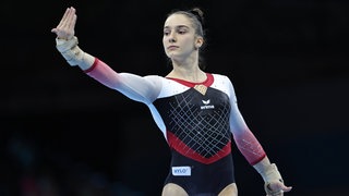 Helen Kevric bei der Turn-EM 2025 in Leipzig