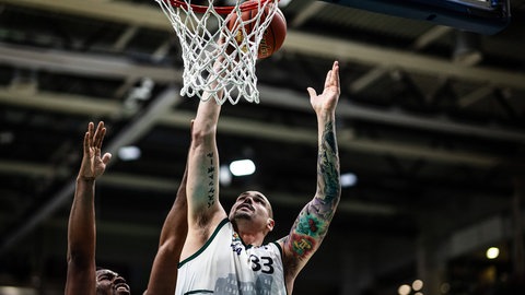 Maik Zirbes zeigte bei den Gladiators Trier eine herausragende Leistung gegen die MHP Riesen Ludwigsburg.