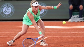 Laura Siegemund bei den French Open im Mixed Doppel