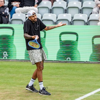 Nick Kyrgios bei den Boss Open 2026 auf dem Stuttgarter Weissenhof.