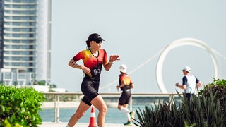 T100 Weltmeisterin Janina Krug beim Laufen
