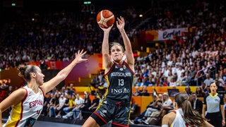 Deutsche Basketball-Nationalmannschaft der Frauen bei der WM in Berlin.