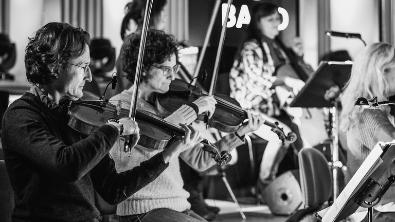Streicher beim Konzert