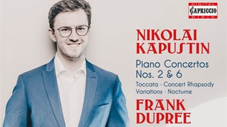 CD Cover der Einspielung von zwei Klavierkonzerten und weiteren Werke von Nikolak Kapustin mit Frank Dupree, dem SWR Symphonieorchester und der SWR Big Band unter der Leitung von Dominik Beykirch