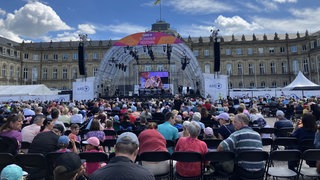 Mitglieder des SWR Symphonieorchesters beim SWR Sommerfestival in Stuttgart im Jahr 2024