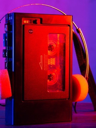 Ein Walkman steht für den ARD Musikclub 80er