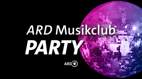 Discokugel mit dem Schriftzug "ARD Musikclub Party"
