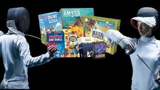 Sieben Brettspiele und Kartenspiele aus den Jahren 2025 und 2026 für zwei Personen
