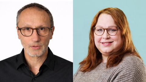 Die Wissenschaftler Thomas Staehelin und Dana Mahr untersuchen die Wirkung von KI.