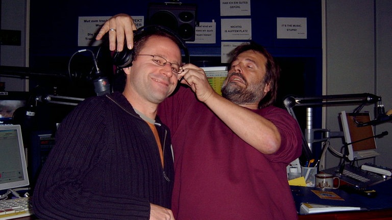 Patrick Neelmeier und Thomas Schmidt im Studio
