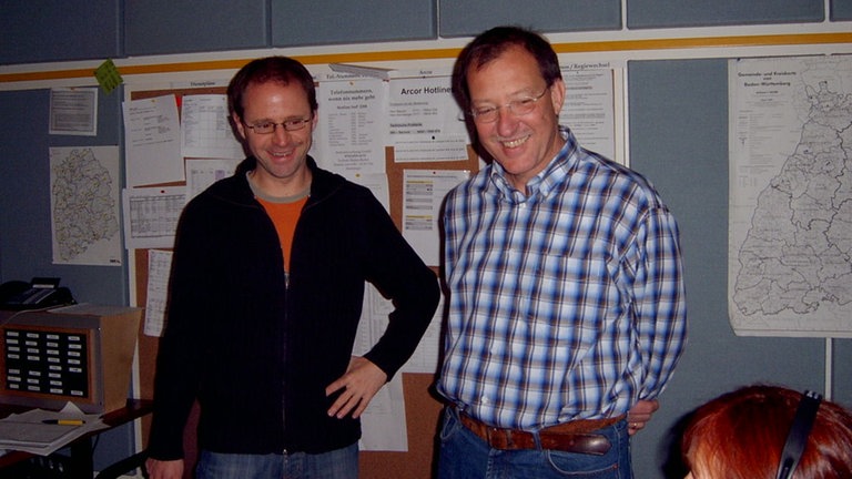 Patrick Neelmeier und Yogi Rathfelder bereiten sich vor