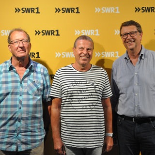 Die SWR1 Hitparaden-Macher Jürgen Rathfelder, Hans-Peter Archner und Christoph Mohr