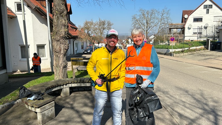 Die SWR1 Dreck weg-Woche 2026 ist zum Müllsammeln in Aichelberg im Landkreis Göppingen.