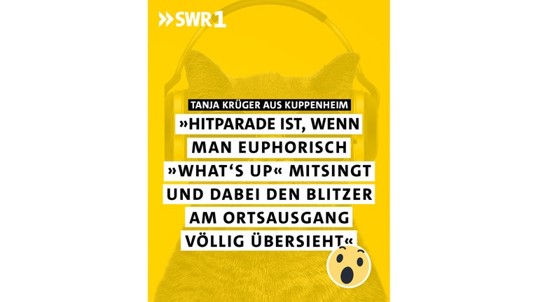 Hitparade ist, wenn man laut mitsingt und den Blitzer übersieht.