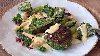 Spargel & Kräuter-Brot Bratlinge 