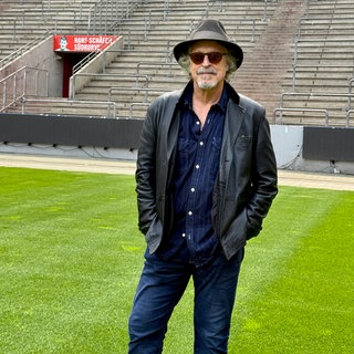 Wolfgang Niedecken im Rhein Energie Stadion in Köln.