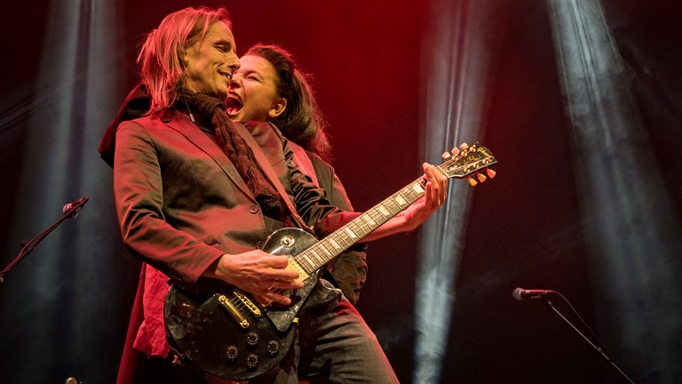Patrick Schwefel und Britta Medeiros bei SWR1 Pop & Poesie in Concert am 29.8.2025 beim Brenzpark Open Air in Heidenheim.