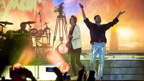 Die englische Band Duran Duran tritt am 16. Juni 2025 live im Circo Massimo in Rom, Italien, auf.