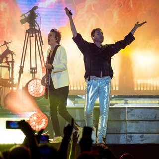 Die englische Band Duran Duran tritt am 16. Juni 2025 live im Circo Massimo in Rom, Italien, auf.
