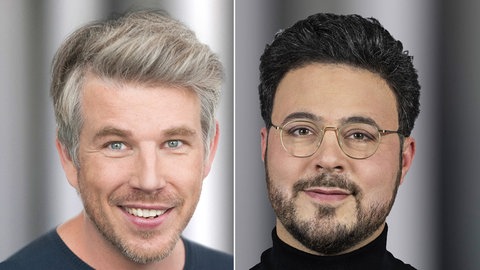 SWR1 Moderatoren Jens Wolters und Nabil Atassi