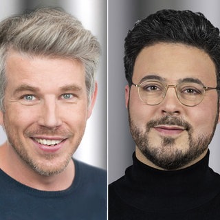 SWR1 Moderatoren Jens Wolters und Nabil Atassi