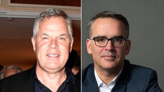 Regisseur Joachim A. Lang und Historiker Thomas Weber blicken in die Kamera. Sie sind zu Gast in SWR1 Leute und werden über den Film "Führer und Verführer" sprechen.