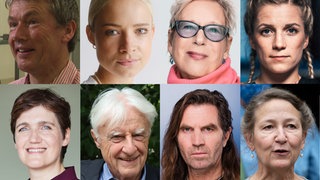 Best of SWR1 Leute-Collage mit Werner Fick, Lena Cassel, Doris Dörrie, Tina Rupprecht, Katja Urbatsch, Emil Steinberger, Thomas Huber und Friederike Seyfried