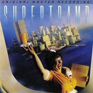 Plattencover von Supertramps Album "Breakfast in America"mit Songs wie "The Logical Song" und "Goodybe Stranger"