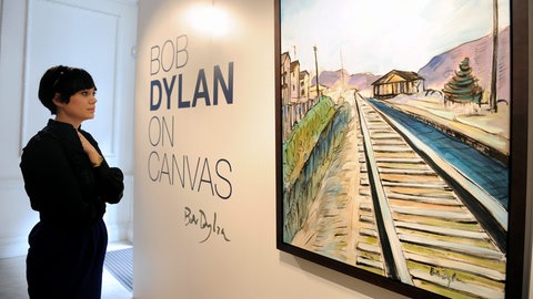 Bild aus einer Ausstellung von Bob Dylan in London.