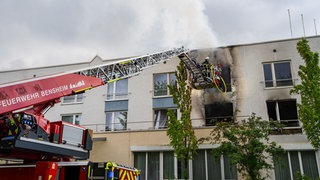 Feuerwehreinsatz in einem leerstehenden Hotel in Bensheim 