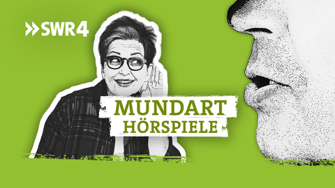 Frau hält die Hand ans Ohr, Mann im Seitenprofil sprechend. Sichtbar vom männlichen Gesicht sind nur Nasen und Mund, beide in schwarz-weiß 