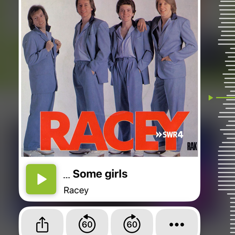 Screenshot des Audioplayers in der SWR4 App